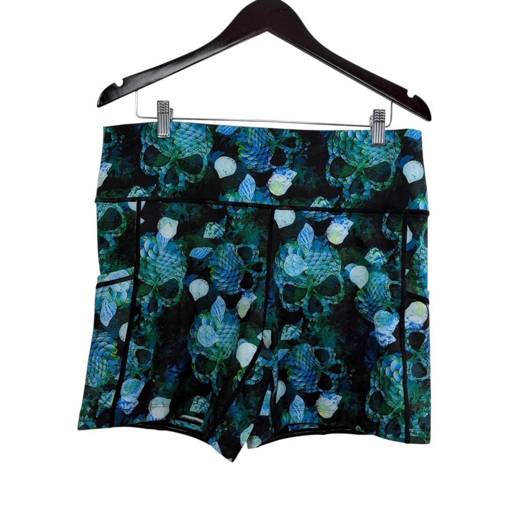 CVG Constantly Varied Gear Shorts Womens 2XL Mermaid Skull Squat Gym Workout 5.5